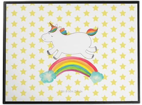 Mr. & Mrs. Panda Tischschoner Einhorn Regenbogen - Geschenk, tischpad, Unicorn, schreibtischunterlagen, schreibtischunterlage, Erwachsenwerden, schreibtischauflagen, Einhornpower, Glitzer