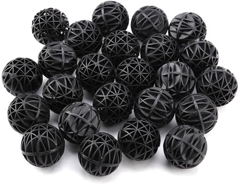 50 Stücke Bio Filterbälle Filtermedium BalanceBalls Bio Poröse Filter Biochemische Ball, reduziert Anzahl Wasserwechsel, Filtermaterial für EX Außenfilter