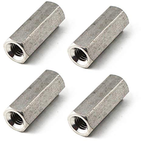 M12 Long Ecrou de raccord hexagonal en acier inoxydable 304 Rond Tige d'attelage écrou