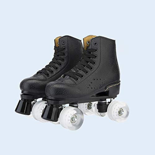 Ovis Chaussures à roulettes Microfibre, Double PU Quatre Patins Glissent Patins à Roues alignées Adulte Femmes Hommes, Chaussures à roulettes pour Les Enfants
