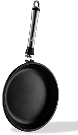 Tangherò Padella Bassa Antiaderente 24cm Manico Removibile Diamantata PB24T | Alluminio pressofuso, manico removibile in acciaio inox, rivestimento diamantato, Made in Italy, padella bassa per cucina
