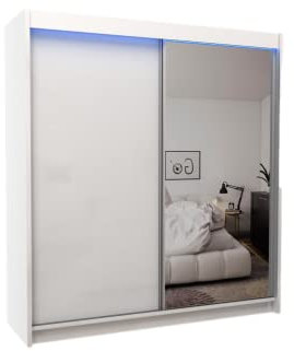 ALTDECOR Schwebetürenschrank mit Spiegel Parti - 200x216