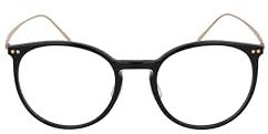 Rodenstock PANTOS Azetat Brillen in Black, Gold für Damen, Brille mit Sehstärke, optional mit Sonnenbrillen tönung oder Blaulichtfilter (Modell R7135)