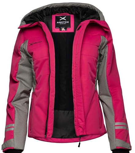 Arctix Women's Insulated Waterproof Taped Ultimate Performance Ski Snowboard Jacket, Fuchsia, Large
