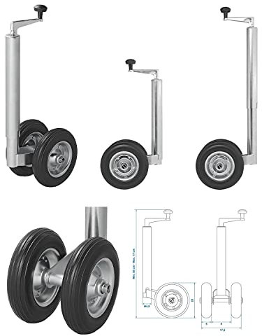 ProPlus Roue Jockey Double remorque 48 mm Pneu PU Double Roue Jockey 550 x 770 mm