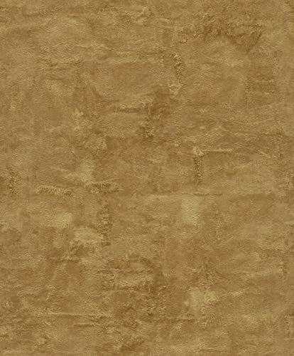 Rasch Tapete 499735 - Vliestapete Gold Metallic Used-Look Putzoptik Industrial aus der Kollektion Factory V