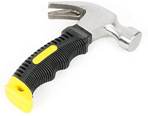 Boxonly Mini Claw Hammers 160mm Household Claw Hammer 10 oz High Carbon Steel Iron Hammer Small Handle Stubby Hammers Nails Tool