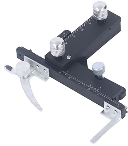 Professionelles Mikroskop-Lineal mit Beweglichem Messschieber, Hochpräziser Mechanischer X-Y-Tisch mit Skala, Mikroskopzubehör Aluminiumlegierung für kontinuierliche Probenbewegung unter Mikroskop