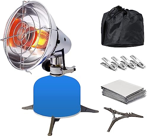 Gas Heizstrahler, Gas Heizstrahler Camping Tragbare Heizung Gasheizung Geeignet Heizstrahler für Kaltes Wintercampingzelt Fernroter Heizstab Wanderausflug
