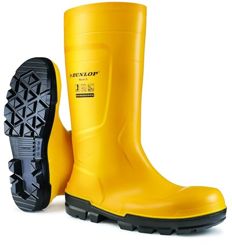 DUNLOP Unisex Work-it full säkerhet industriell stövel, gulsvart, 39.5 EU