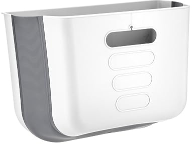 MantraRaj Hanging Kitchen Waste Bin Small Trash Can Foldable Plastic Dustbin Portable Cabinet Rubbish Bin Wall Mounted Garbage Trash Bin Hanging for Kitchen Cupboard Door Bathroom Bedroom Office