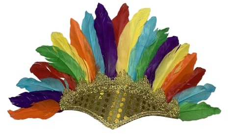Aymzbd Federkopfschmuck, Modischer Häuptling Indianer Kopfschmuck für Karneval, Festival, Party