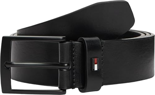 Tommy Hilfiger Cintura Uomo Adan 3,5 cm Cintura in Pelle, Nero (Black), 85 cm