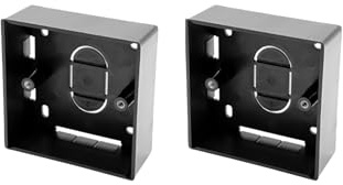 Surface Mounted Electrical pattress Box, Black, 32mm Deep, 1 Gang (2 PACK)