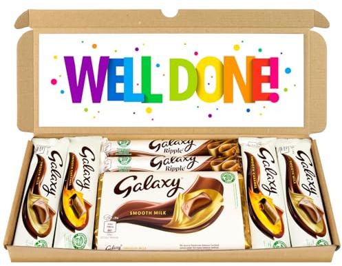 Selection Box Chocolate Hamper | Letter Box Gift | Fullsize Galaxy Chocolate bars | Ideal Gifts For Women, Men, Kids (Well Done, Full Size)