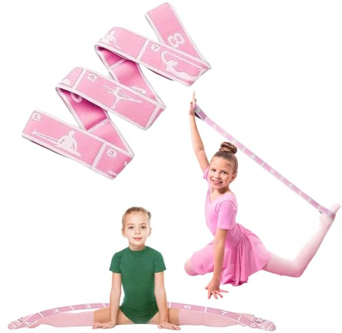 XOKL Yogagurt, Stretchgurt mit 8 Schlaufen für Yoga, Flexibilitätstraining (Rosa, 1 Stück)