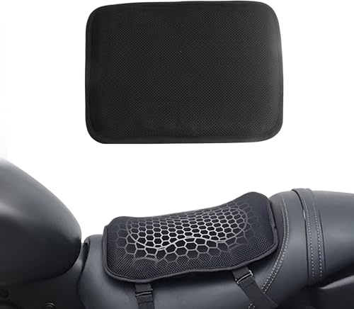 JAGASOL Motorcycle Gel Seat Cushion - Ultimate Comfort for Bike Riding and Long Trips - Fits Most Motorcycles & ATVs, Small Size