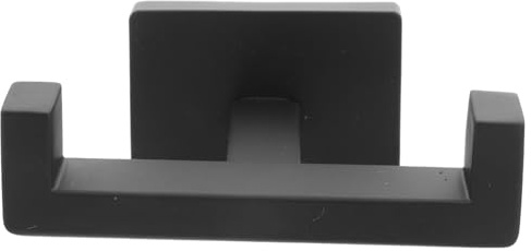 Uonlytech Gancio Appendini Da Parete in Acciaio Inox Nero Doppio Gancio Quadrato Moderno Per Asciugamani Pesanti Cappotti Borse e Cappelli Accessorio Bagno Versatile e Resistente