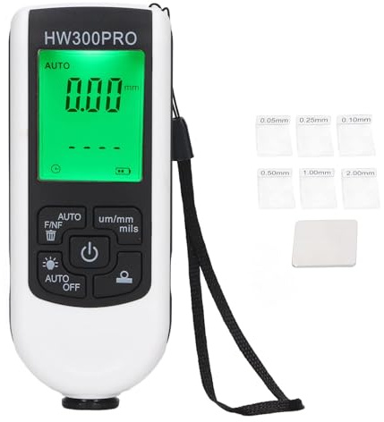 Digital Coating Thickness, Paint Thickness High Probe, 0-2000Um Thickness Meter, Car Paint Thickness For Automotive Paint Thickness Measurement (White)
