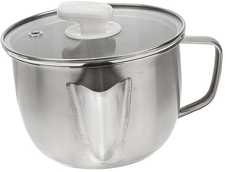 MOTHNUR Contenitore Per Grasso in Acciaio Inossidabile Filtro Per Olio Separatore Di Grassi Salsiera Design Facile Da Superficie Liscia