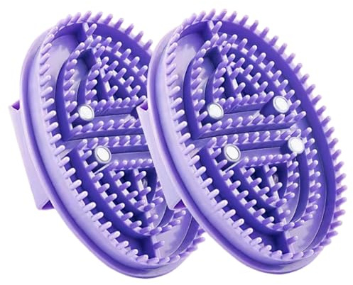 2Pcs Meridian Brush Flexible Comfort Massage Brush with Non Slip Handle & Magnets Relaxation Full Body Massager