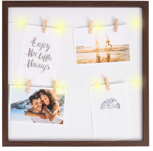 Cornice 3D Multi Foto Fotografie, da Appendere Parete Contorno 3D Tridimensionale, Dimensione Immagini 10x15 Cm, Ricordi Amore Famiglia Momenti Felici, Idea Regalo (NERO, MEDIA 38x38 Cm.)