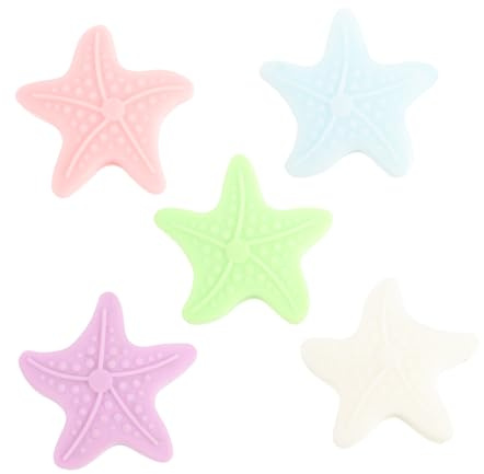 UTHCLO 10pcs Butoirs de Poignée de Porte Adhésifs en PVC D'étoile de Mer Anti-Collision pour Usage Domestique, Décoratif et Protecteur Mural Couleur Aléatoire