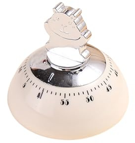 Minuterie de Cuisine mécanique, 1 à 60 Minutes, Alarme Forte et Dos magnétique, minuteur à œufs, pour la Cuisine, la pâtisserie, Le Fitness au Bureau et Les études