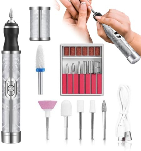 Eléctrica para Uñas Máquina De Lijado Eléctrica Con 4 Velocidades | Máquina De Pulido De Uñas De Las Manos Para Camping, , Manicura, Hogar, Spa, Salón Y Viaje