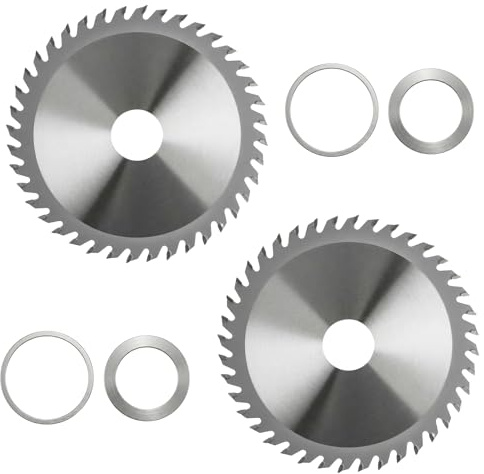 2 Pcs 115mm Angle Grinder Circular Saw Blade, 4.5'' Wood Cutting Disc for Angle Grinder with 40 Teeth, Circular Saw Blades for Wood, Plastic, Tyres and Rubber