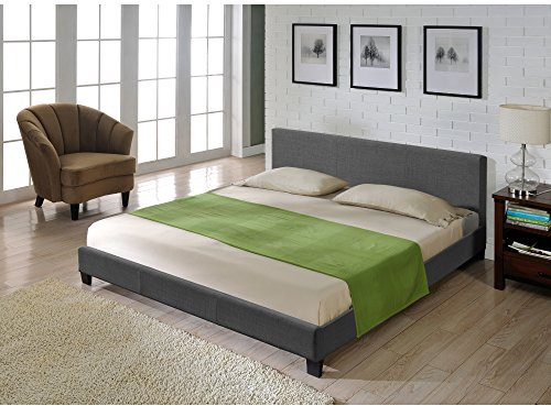 Corium Textil Doppelbett Polsterbett 180x200cm Bettgestell mit Lattenrost Stoff Bett