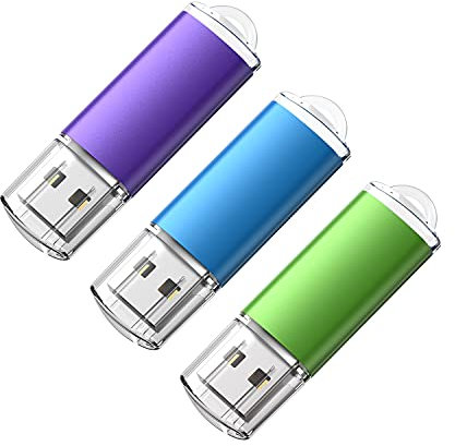 Cle USB 16 Go Lot 3 Clé USB Grande Capacité Cle USB 2.0 Pas Cher Flash Drive Porte Clé Stockage Disque Mémoire Stick pour Windows, PC, Ipad, Enregistreur, Linux