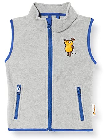 Playshoes Gilet in pile, Piano da esterno Unisex - Bambini e ragazzi, grigio/melange Il topo, 86