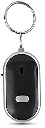 Schlüsselfinder mit pfeifen, Key Finder, Abs Material Whistle Trigger Sprachalarm Schlüsselverlust, Geldbörse, Kind, Pet Tracker(Schwarz)