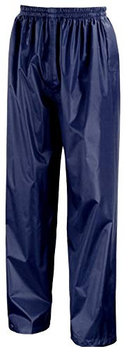 Rainsuit Shop Kids Waterproof Over Trousers in Black, Pink, Red or Royal Blue Childs Childrens Boys Girls (9-10 Years, Navy)