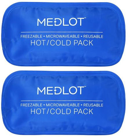 LotFancy Gel Ice Packs, 2pc Reusable Hot Cold Pack for Therapy, Heating Cooling Gel Pad, Pain Relief for Face, Head, TMJ, Wisdom Teeth, Oral Facial Surgery, Sport Injuries, Migraine, Muscle Joint