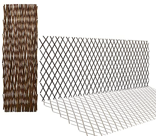 JOYSFIT Expandable Willow Trellis for Climbing Plants Outdoors,Nature Garden Fence Lattice Panels for Outside Plant Support for Vine, Ivy, Rose, Cucumbers, Clematis 36x92 Inch(1PC)