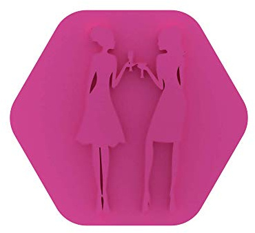 LissieLou Ladies Night Cookie Stamp Hen Bridal Bachelorette Party Theme Icing Fondant Embosser - Light Pink