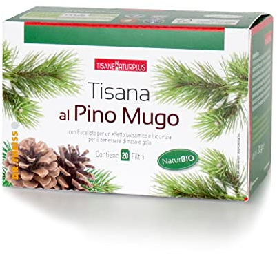 Dr. Theiss Tisana al Pino Mugo - Tisana Balsamica Benessere Naso e Gola Confezione da 20 Filtri - Integratore Alimentare con Piante Balsamiche (Eucalipto, Menta, Liquirizia e Lavanda)