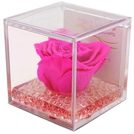 Texo di Claudio Rosso Rosa Vera Fucsia Stabilizzata Profumata 8x8x8 Idea Regalo Fidanzata Moglie