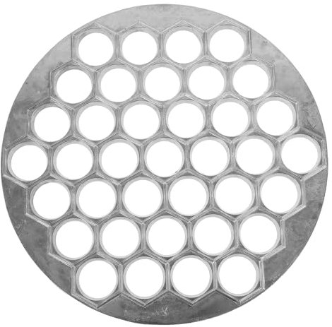 DOITOOL Molde ruso para hacer bolas de masa pelmeni, molde de metal Pelmeni, cortador de ravioli, plateado