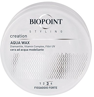 Biopoint Styling - Aqua Wax, Cera Modellante e Lucidante a Base d’Acqua, Fissaggio Forte, Azione Idratante e Fortificante, Ideale per Look Bagnati, 100 ml