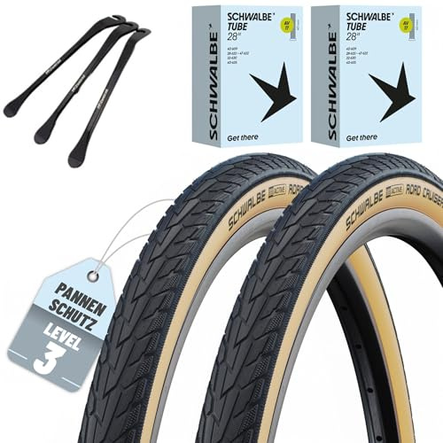 Schwalbe 2X Road Cruiser Fahrradreifen 28 Zoll - 37-622 Drahtreifen Set