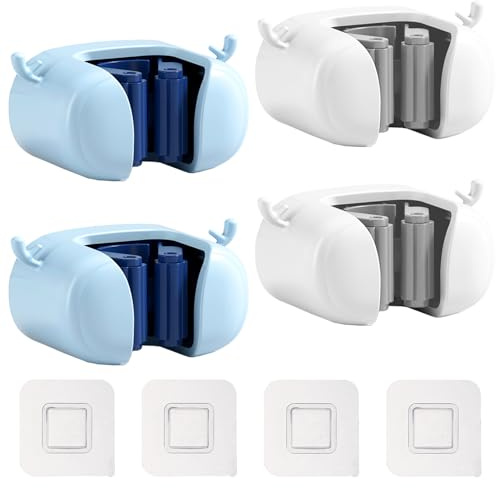 PIWOSGOL Gerätehalter Set, 4 Stück Besenhalterung Wand, Wandhalterung Besen Gartengerätehalter Besenhalter Besen Halterung Besenhalter wand für Wischmopp, Besen, Schaufel, Werkzeuge, Küche,Badezimmer