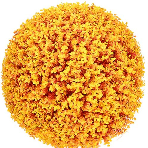 MHUQIA Künstliche Pflanzenkugel 40cm, Künstliche BuchsbaumkugelKünstlicher Buchsbaum, Künstliche Pflanzen Witterungsbeständigkeit, dekorative Kugeln, künstliche Buchsbaum-Kugel