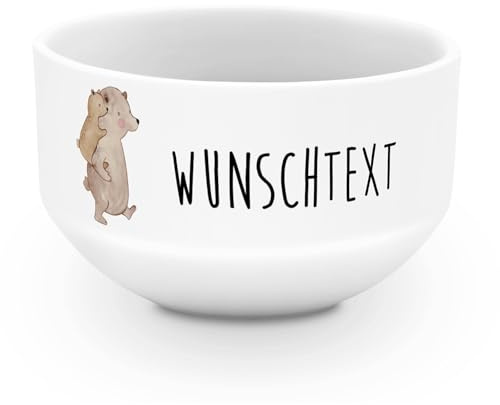 Mr. & Mrs. Panda Personalisierte Schale Papa Bär - Geschenke, Vater, Geschenk, Vatertag, Müslischüssel, Geburtstag, Schüssel personalisiert, Muttertag, mit Namen, Suppenschüssel, Müslischale