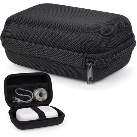 YanBous Étui de Protection Rigide pour Imprimante d'Étiquettes - Sac de Transport Universel pour Appareils Électroniques - Imperméable et Antichoc avec Poche pour Accessoires, Noir