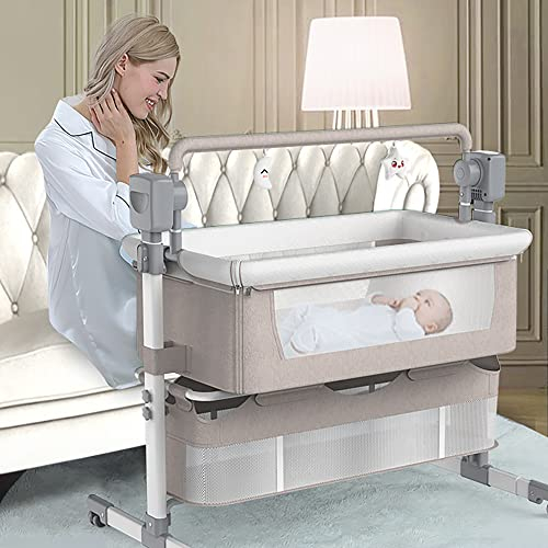 Electric Baby Swing and Bouncer for Infants 3 in 1 - Portable Rocking Chair Cradle Bed with Music Player, 5 Speeds, 3 Timings - Best Bedside Cribs for Newborns to Toddlers (Unisex)
