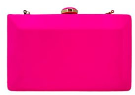 MODELISA - Bolso Clutch Cartera De Mano Cadena De Hombro Fiesta Boda Evento Mujer (Fucsia)