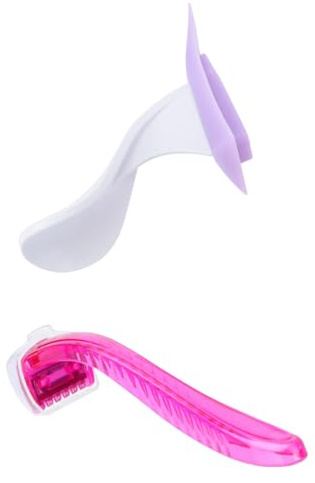 FRCOLOR Intimrasierer Damen Satz mit Kreativem Silikonrasierer und Abs Rasiermesser Kleines und Zartes Design für Bikini und Intimbereich Flexibles Rasieren Zufällige Farbe